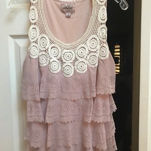 Anthropologie Top—lace and layers